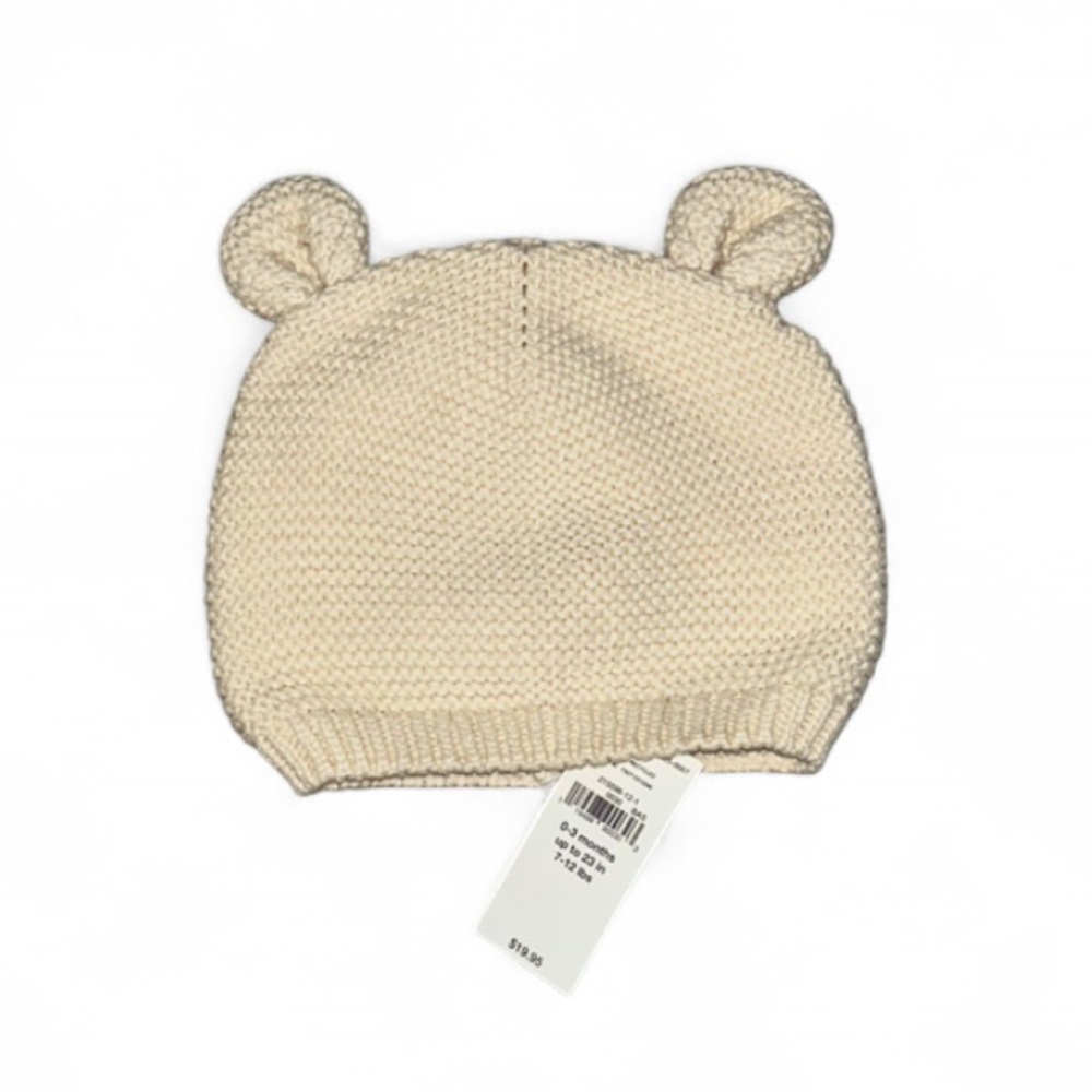 BABY GAP Cream Knit Bear Ear Hat